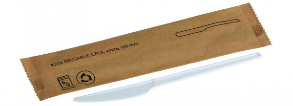 Messer REUSABLE CPLA, weiss 168mm, einzeln verpackt