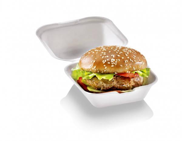 naturesse Zuckerrohr Burger Box sehr groß 15x15x8cm