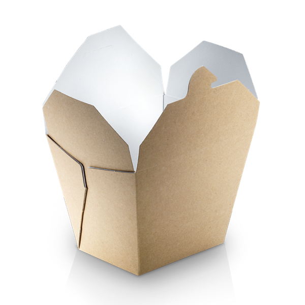 naturesse Take away Box mit PLA-Beschichtung braun/weiß 85x65x90mm 700ml FSC®