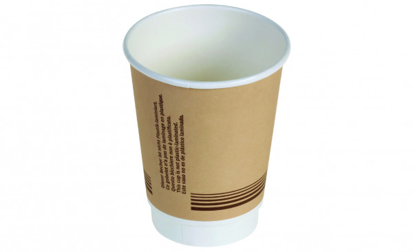 naturesse Kaffeebecher double wall braun, 300 ml, ohne Plastiklaminierung