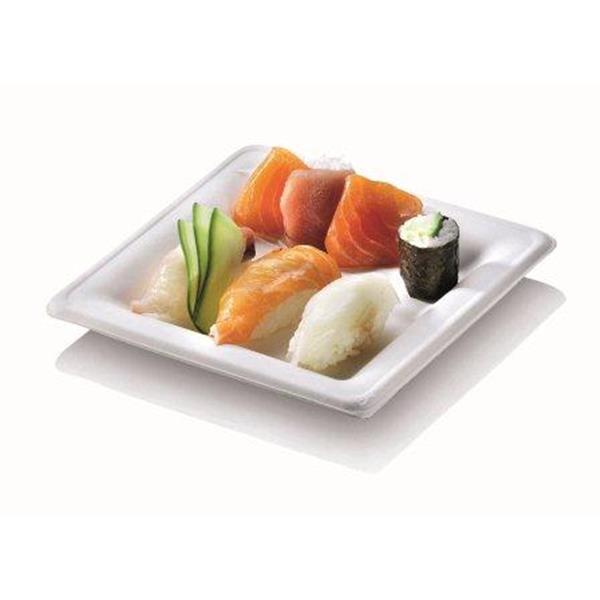 naturesse Zuckerrohr Teller Karo 20x20cm, 1,5cm tief