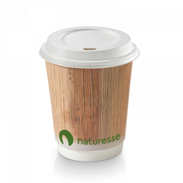 naturesse Kartonbecher Double wall 2,0dl, Ø 8cm, Palmblattdruck