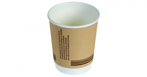 naturesse Kaffeebecher double wall braun, 200 ml, ohne Plastiklaminierung