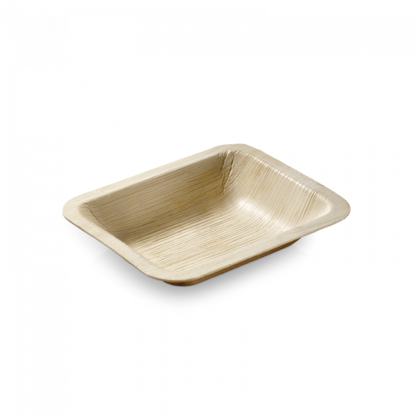 naturesse Bowle rechteckig, Palmblatt, 16x13x3cm, ca. 250ml