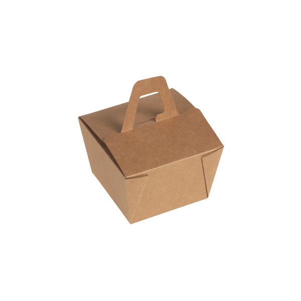 naturesse Take away Box mit Henkel Kraft/PLA 110x110x65mm ca. 500ml