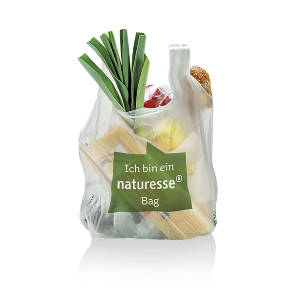 naturesse Hemdchentragetasche MaterBi "M" 26+17x50cm 24my "naturesse bag"